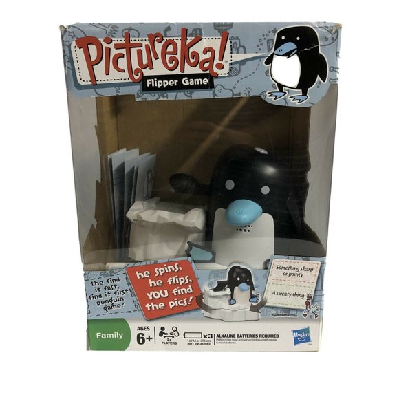 Pictureka Penguin Seek and Find Pictures Flipper Family Game By Hasbro Toys - Picture 1 of 8